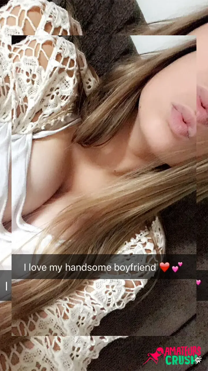 Snapchat girlfriend loves her handsome boyfriend pic photo